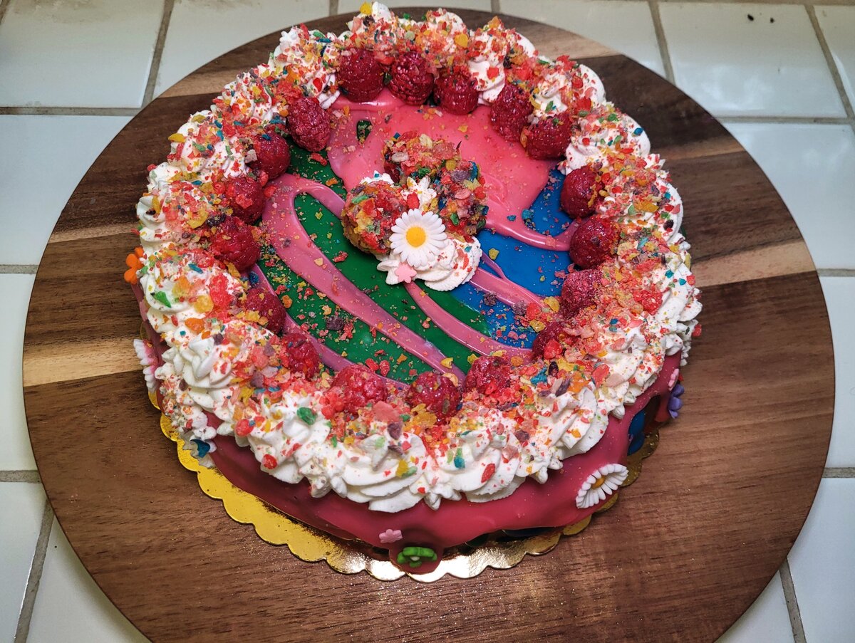 Raspberry White Chocolate Fruity Pebbles